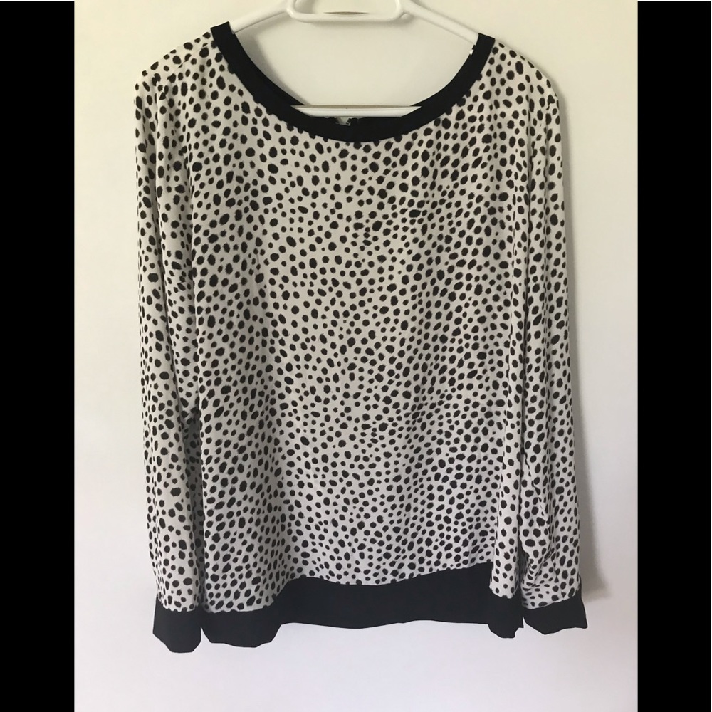 LOFT black/white top